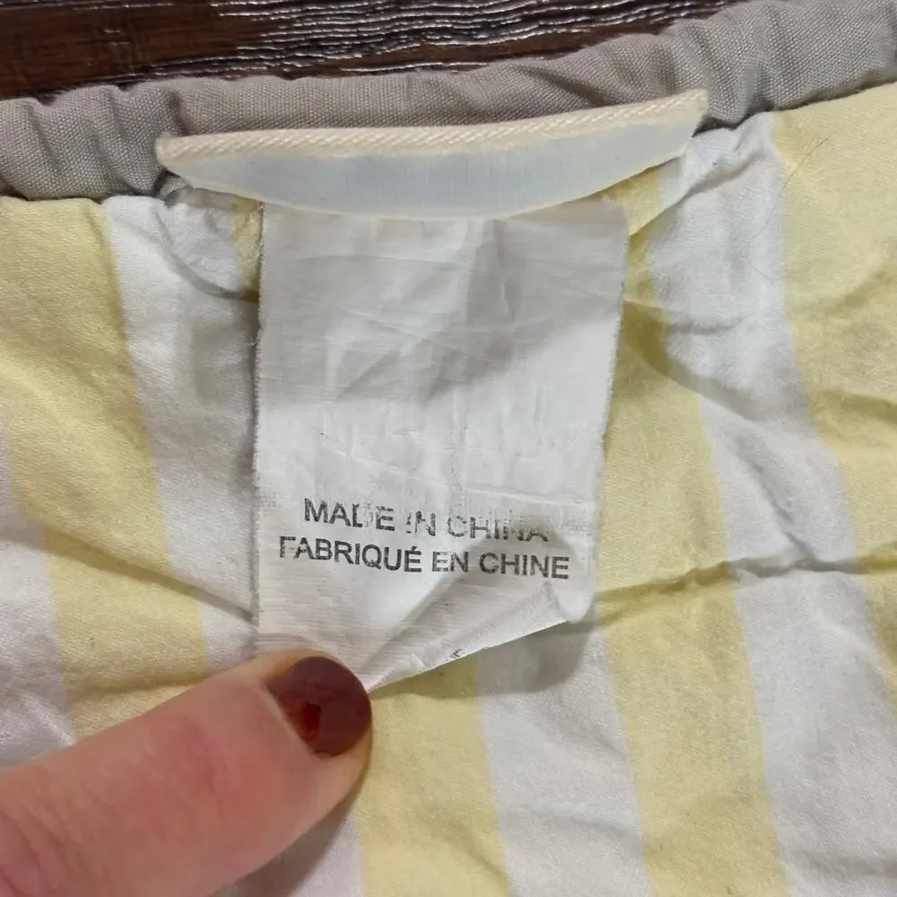 Pottery Barn Kids Quilt Crib Blanket Yellow Gray‎ Paisley Infant Toddler Nursery